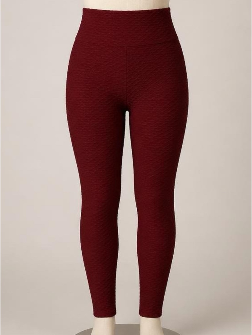 Booty by Brabants Women's Burgundy Croco Skin Textured Leggings OS